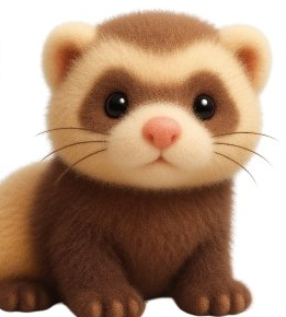 Bear, a dark sable ferret